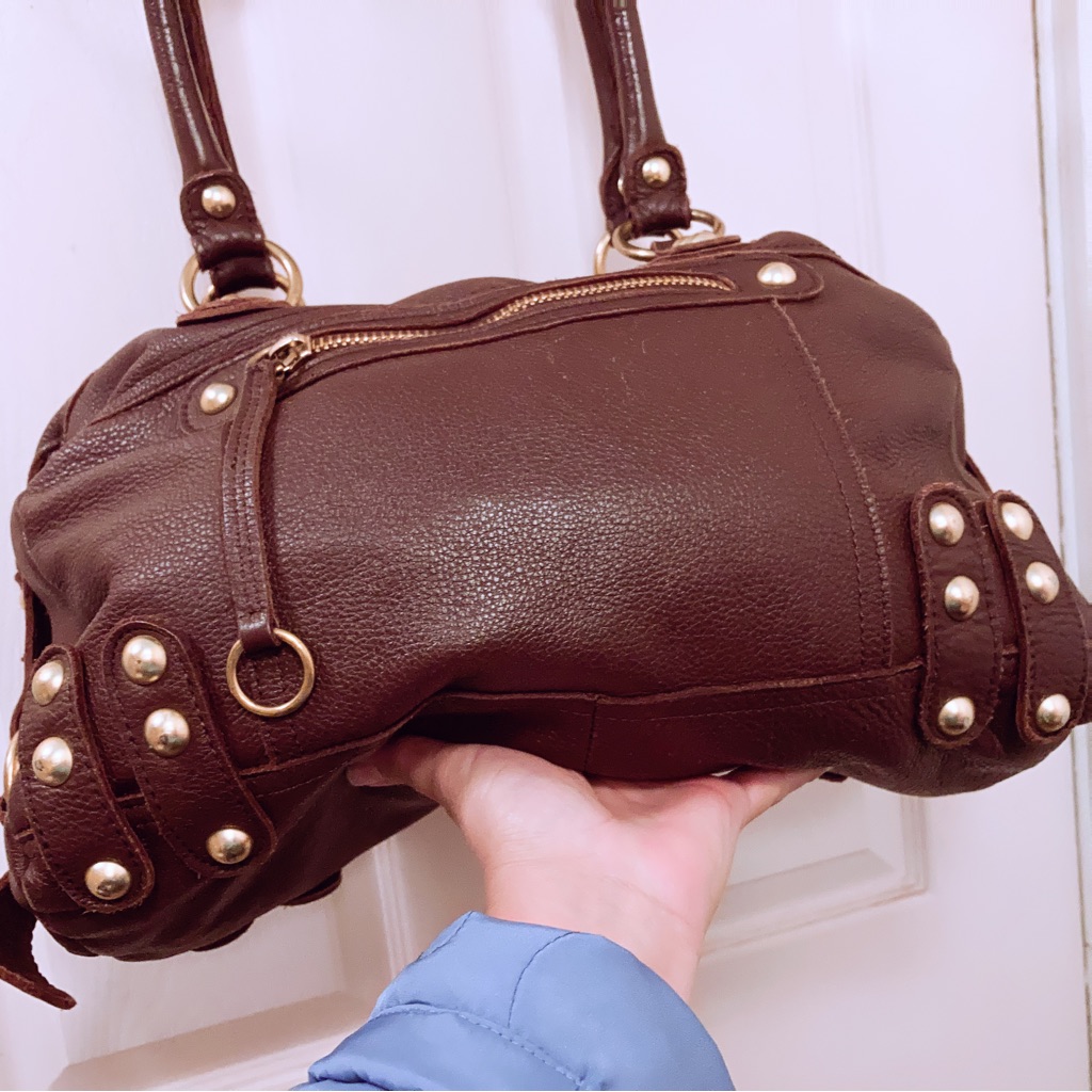 Linea Pelle Thick Buttery Soft Leather Gorgeous Quality Brown Big Everyday Bag